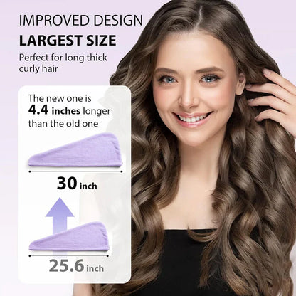 Quick-Drying Microfiber Hair Towels | 3-Piece Set