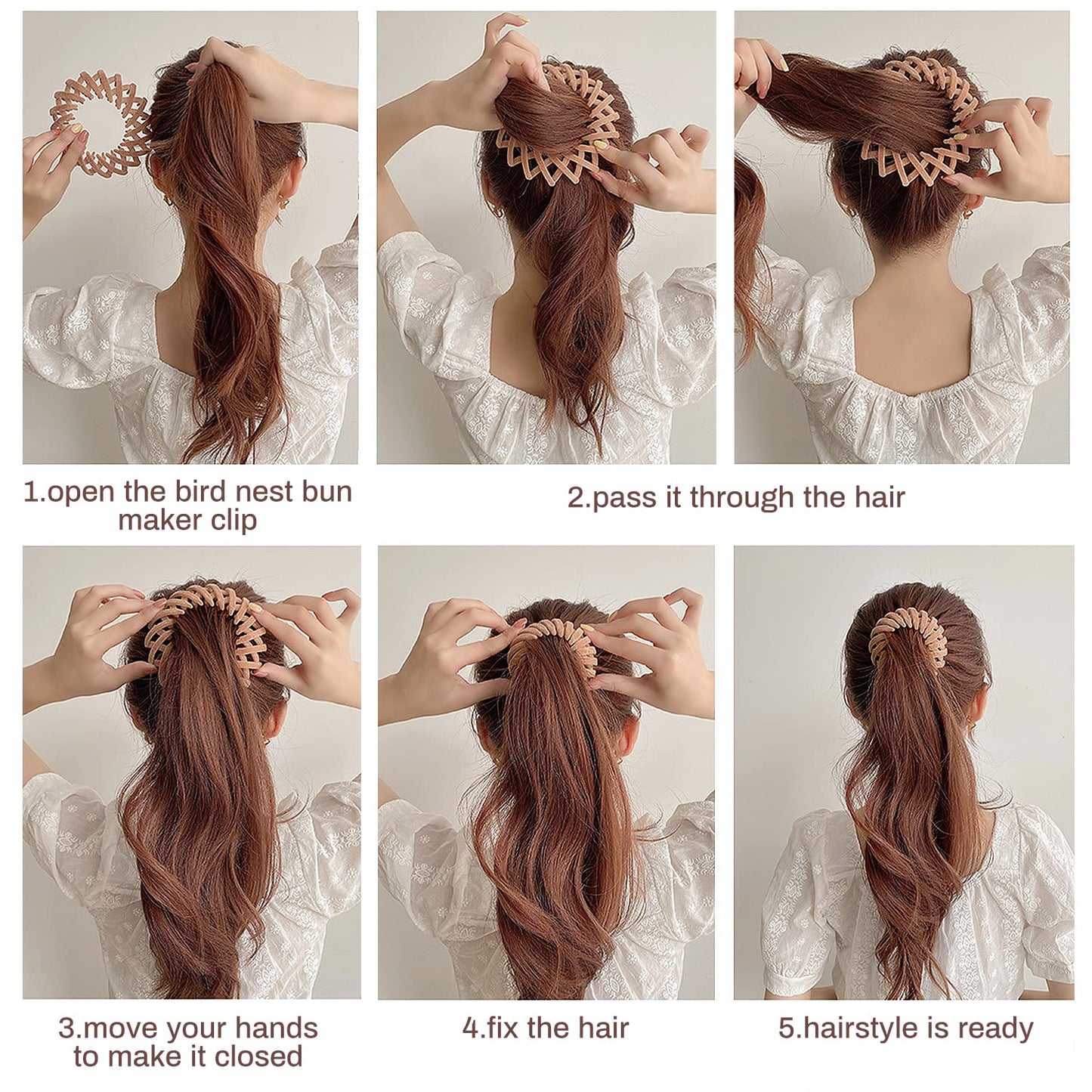 Elastic Bird’s Nest Hair Clip – Secure Hold & Stylish Design