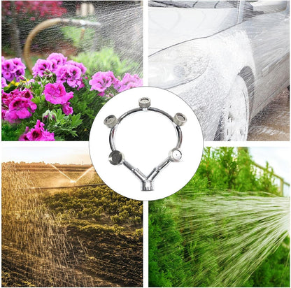 High-Pressure Stainless Steel Multi-Nozzle Sprayer – Efficient Spray Attachment for Garden Irrigation