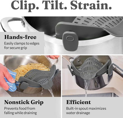 Heat-Resistant Silicone Strainer for Easy Food Draining