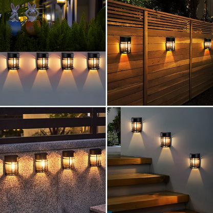 LED Outdoor Wall Light with Glass Grid – Weatherproof Garden Lamp for Patio, Balcony, and Entrance Area