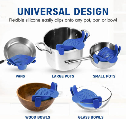Heat-Resistant Silicone Strainer for Easy Food Draining