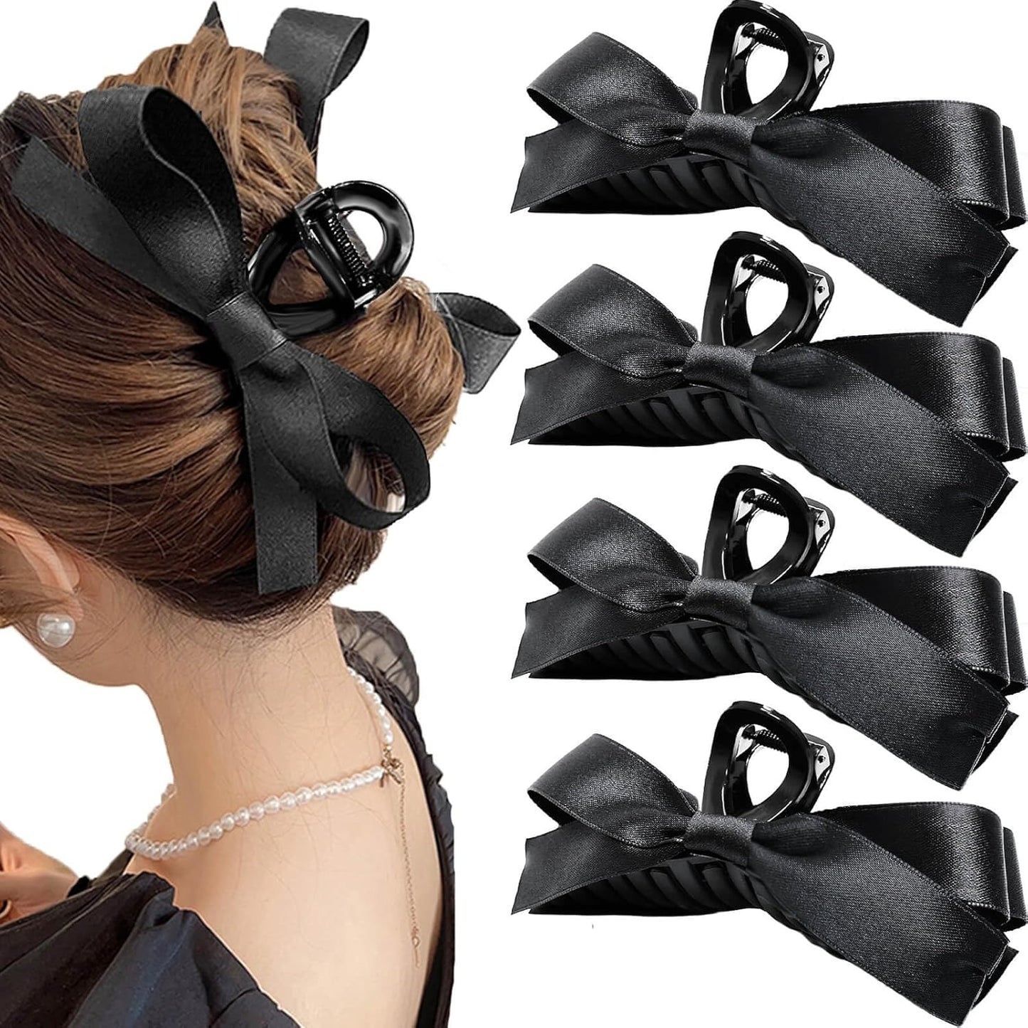 Elegant Hair Clips with Satin Bows – Stylish Hairstyles for Every Occasion