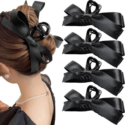 Elegant Hair Clips with Satin Bows – Stylish Hairstyles for Every Occasion