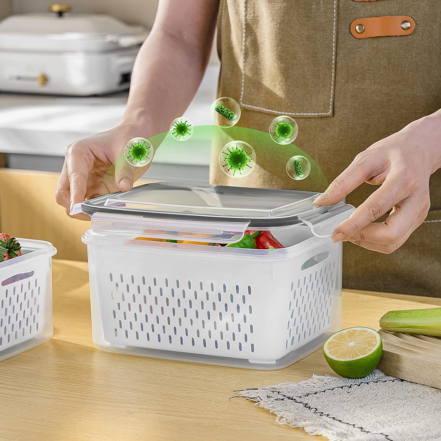 5-Piece Food Storage Set with Lids – Fresh-Keeping Storage Containers for Kitchen & Home