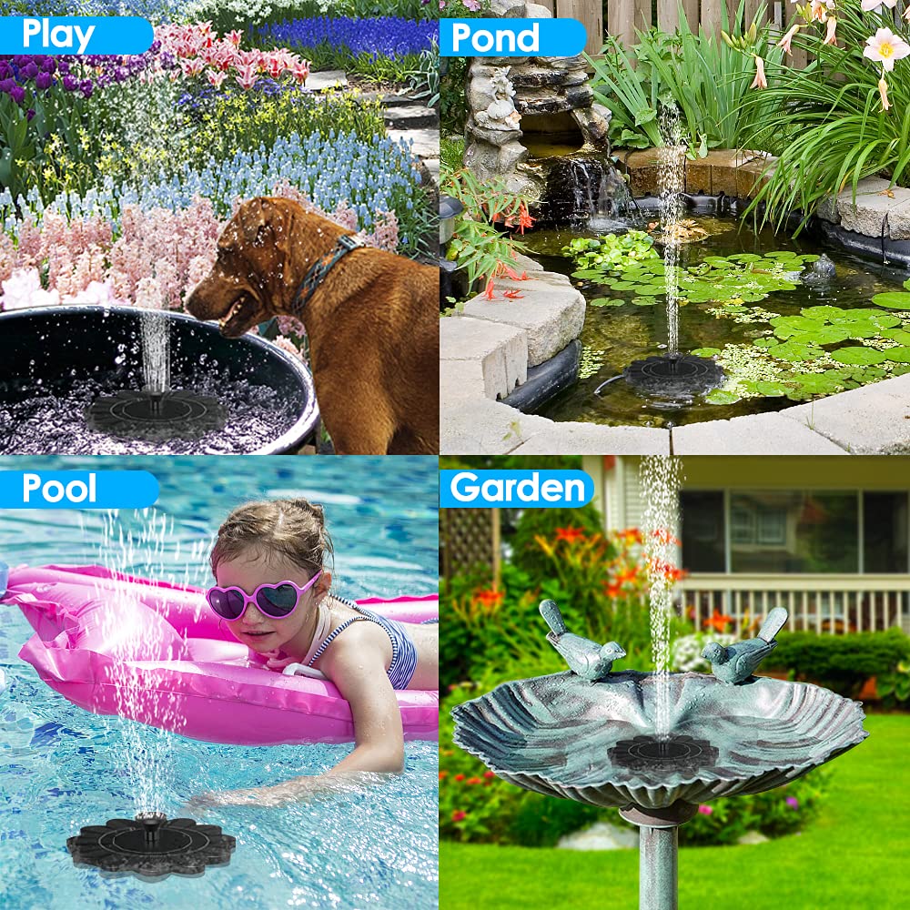 Solar-Powered Flower-Design Fountain – Water Feature for Garden, Ponds, and Pools