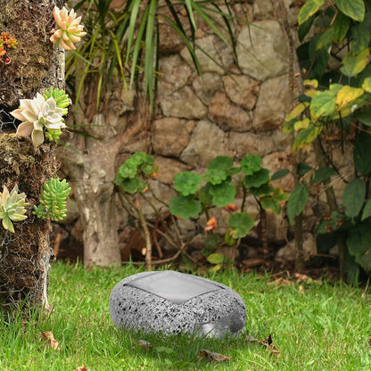 Weatherproof Solar LED Stone Light for Garden Paths – Energy-Efficient Outdoor Lighting in Natural Stone Style