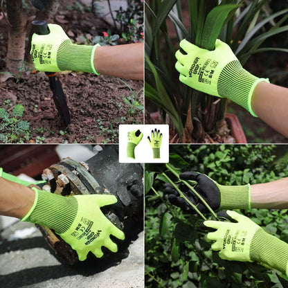 Work Gloves with Wonder Grip – Non-Slip Gardening and Craft Gloves for Secure Hold