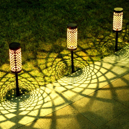 Waterproof Solar LED Garden Light with Projection Pattern – Durable Outdoor Metal Lighting