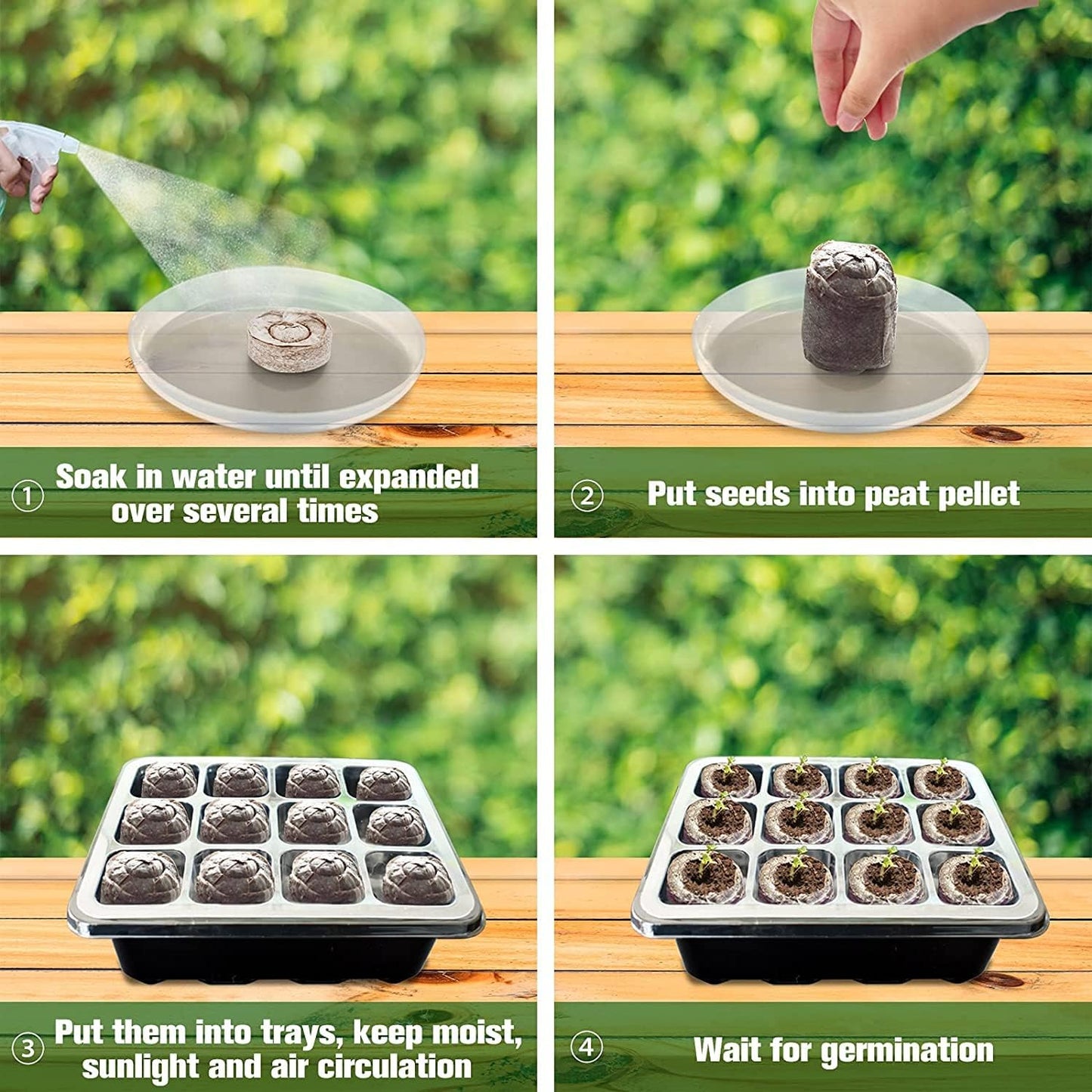 Coconut Fiber Peat Germination Pellets – Seed Planting Starter for Optimal Germination