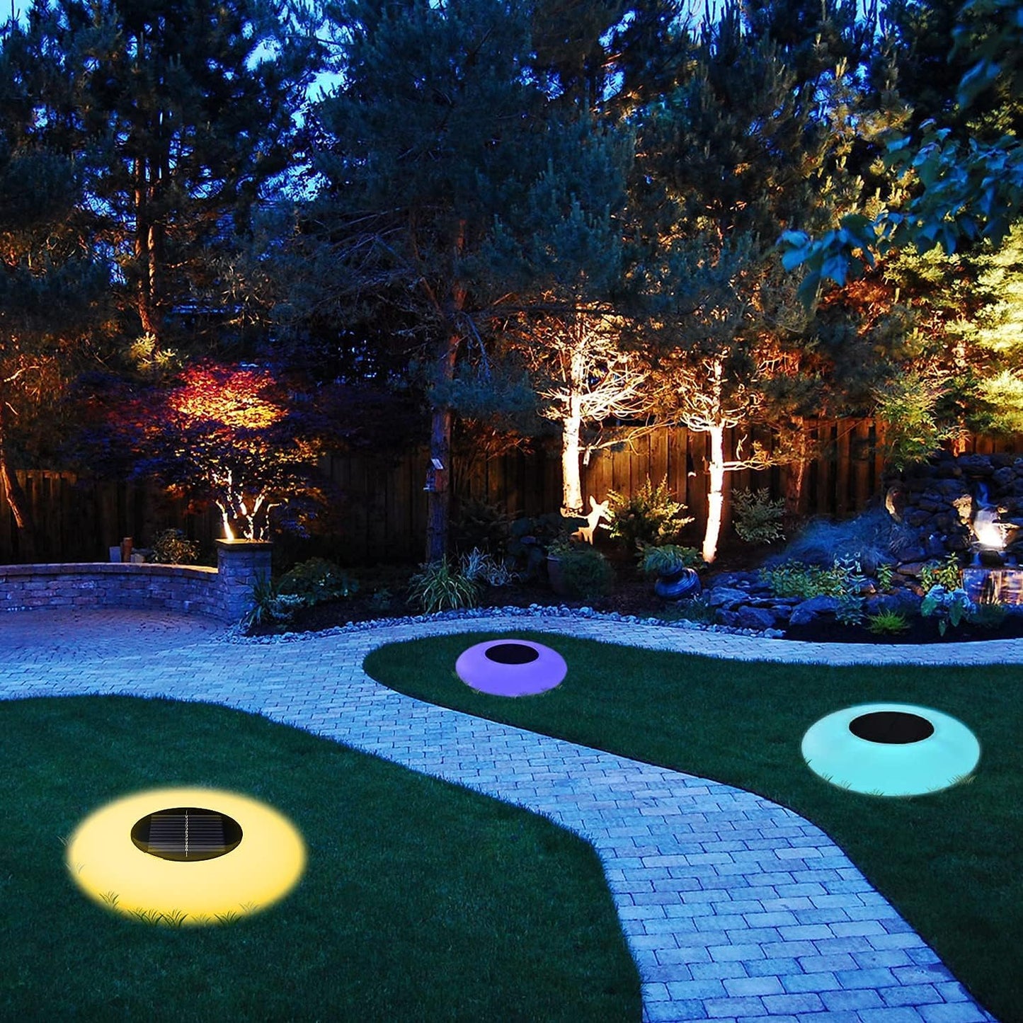Solar LED Pool Lights in Eye Design – Floating Garden Lights for Outdoor Areas, Terrace, Pool, Color-Changing, Weatherproof