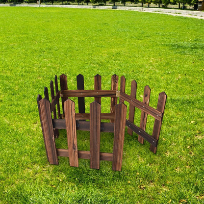 Decorative Wooden Garden Fence for Beds and Outdoor Areas – Stylish Border for Garden and Landscape