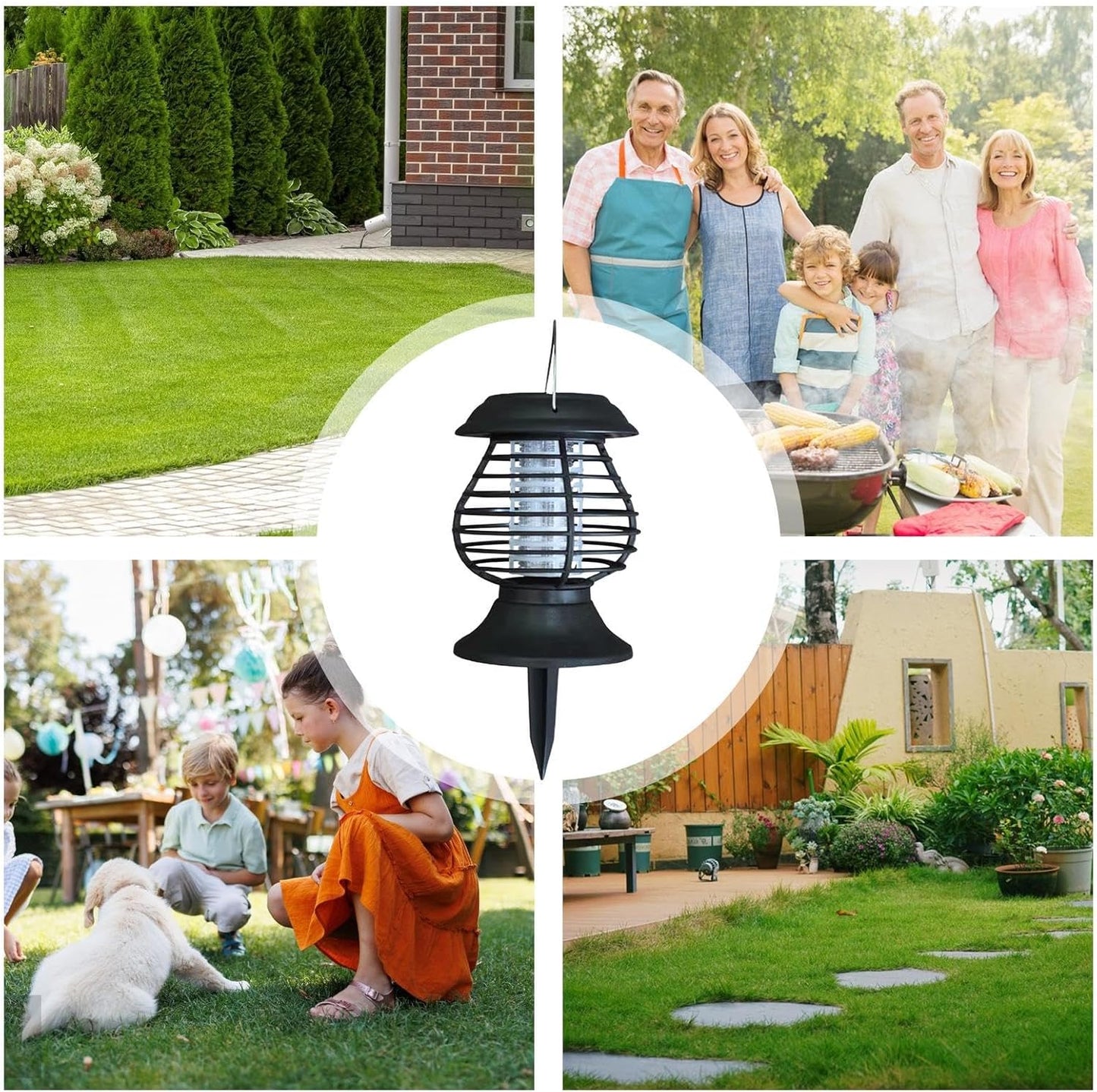 Solar-Powered Insect Repellent Lamp with LED Light – Effective Mosquito Control for Garden and Patio