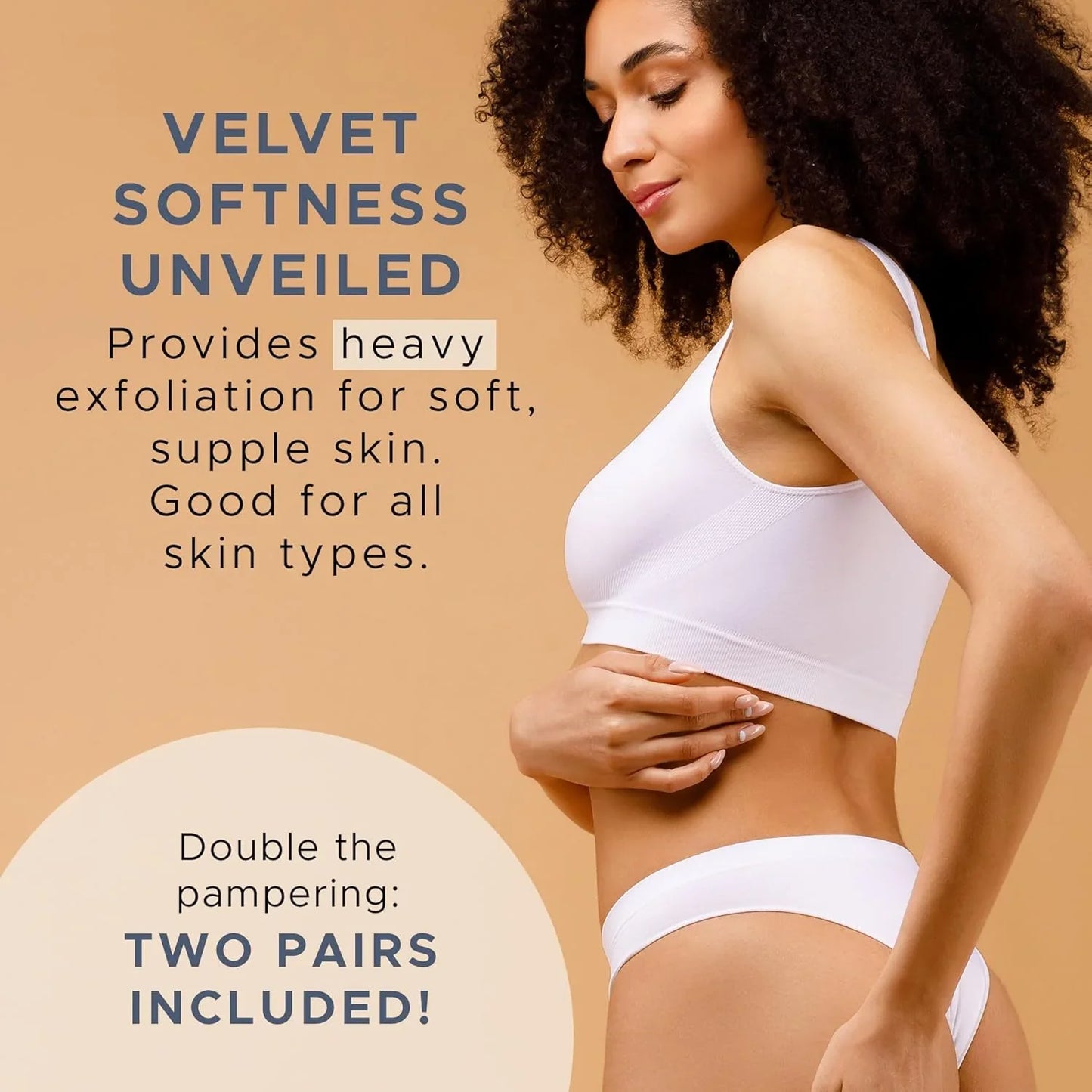 Exfoliating Bath Gloves – Exfoliating Shower Gloves for Smooth Skin in a 2-Pack
