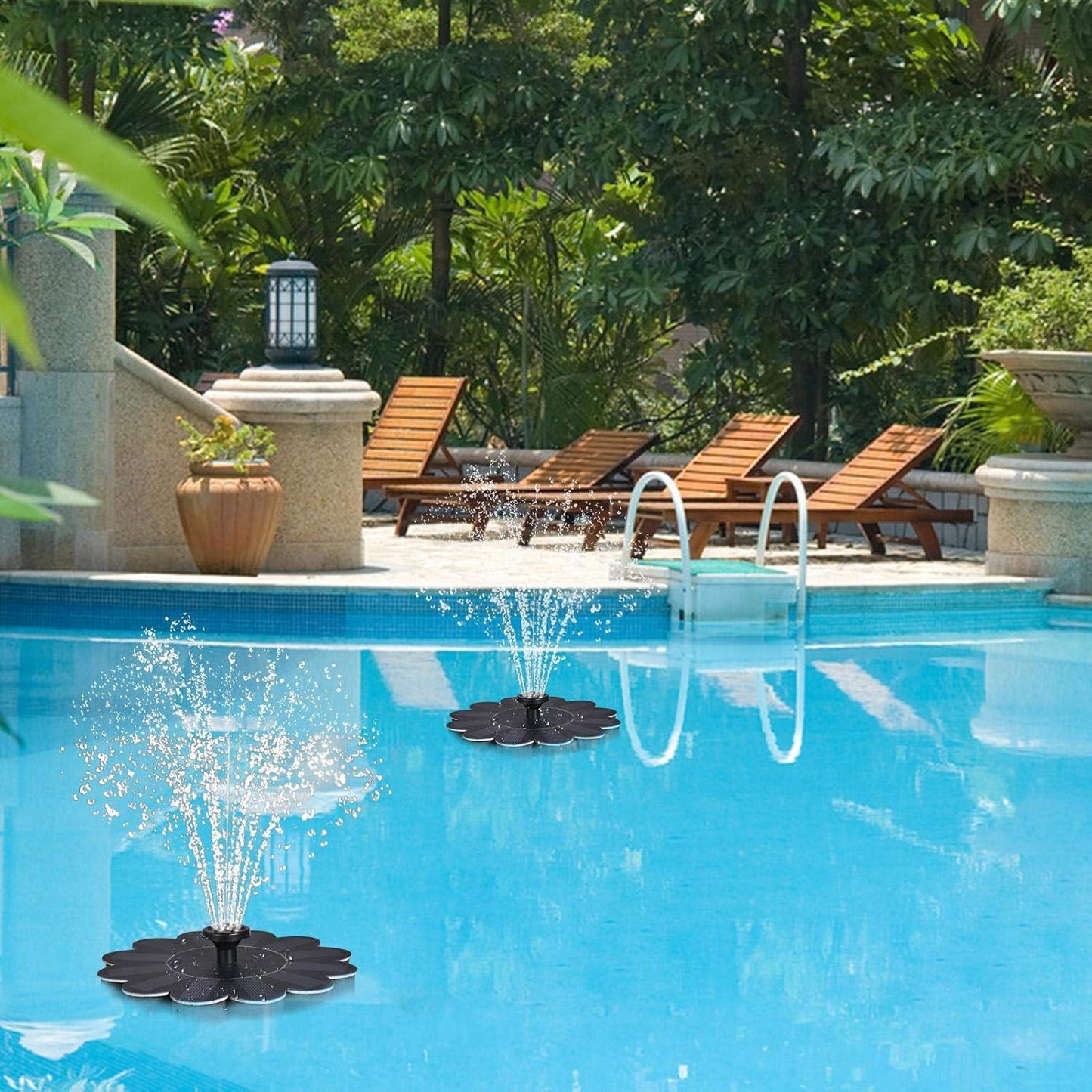 Solar-Powered Flower-Design Fountain – Water Feature for Garden, Ponds, and Pools