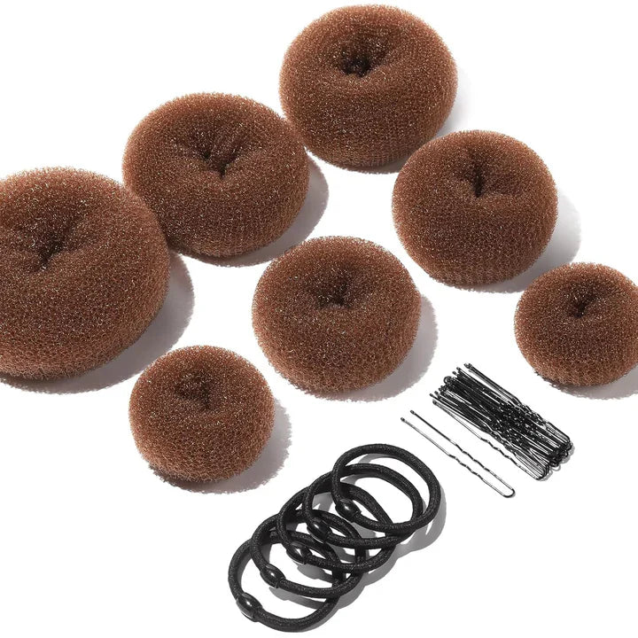 Donut Hair Bun Set – Voluminous Bun Helper for Perfect Updo Hairstyles
