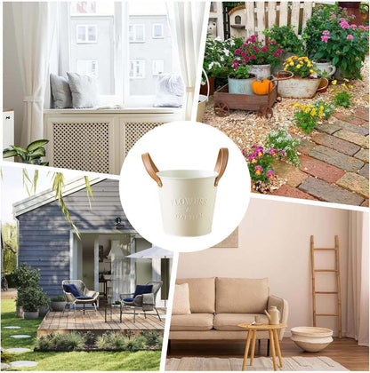 Decorative Plant Pots with Leather Handles – Stylish Flower Pots for Home and Garden