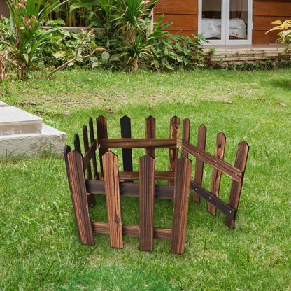 Decorative Wooden Garden Fence for Beds and Outdoor Areas – Stylish Border for Garden and Landscape