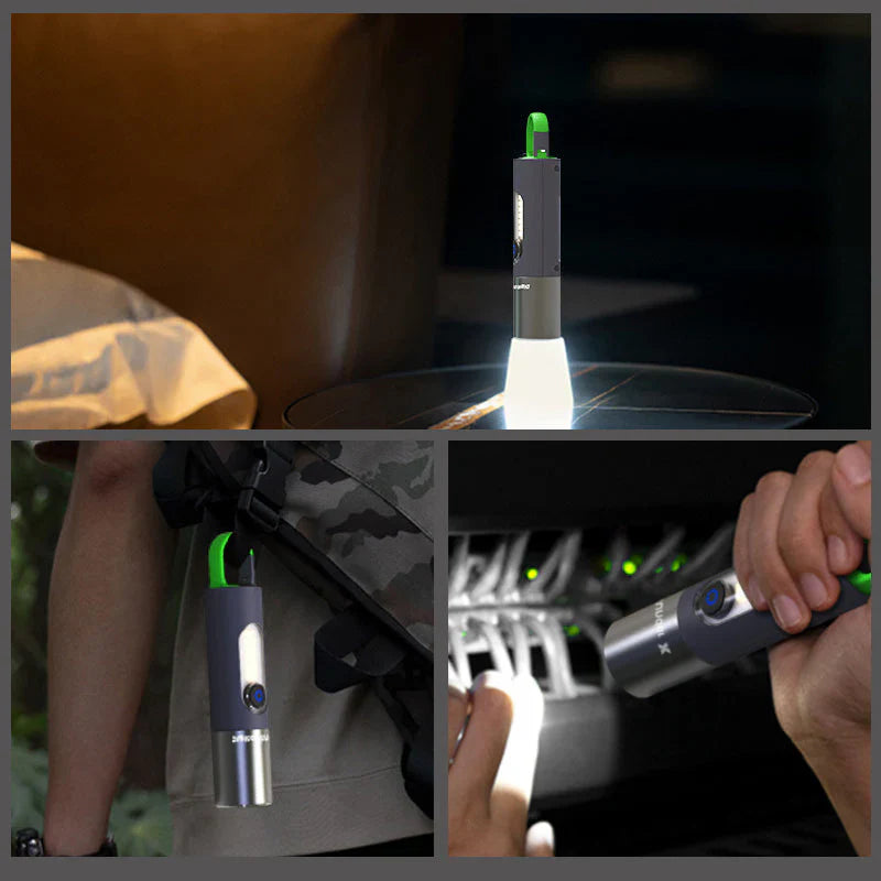 Multifunctional LED Flashlight with USB Rechargeable and Waterproof Design