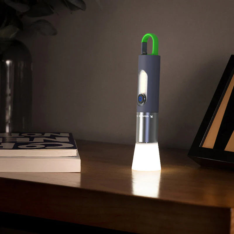 Multifunctional LED Flashlight with USB Rechargeable and Waterproof Design