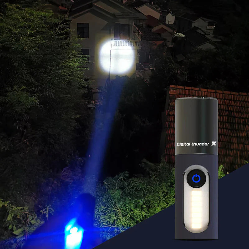 Multifunctional LED Flashlight with USB Rechargeable and Waterproof Design