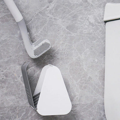 Hygienic Silicone Toilet Brush with Wall Mount