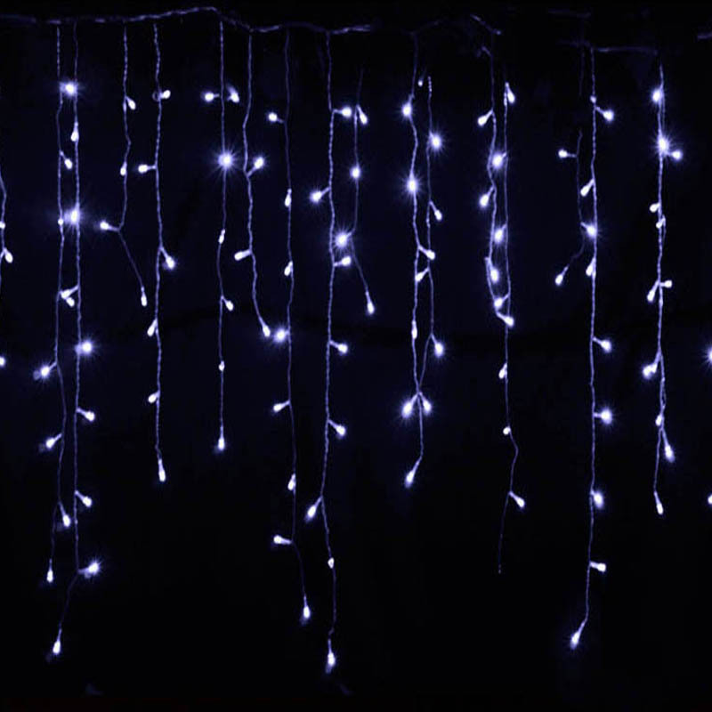 LED Icicle String Lights with Starry Sky Effect – Colorful Light Curtains for Christmas and Garden