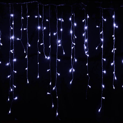 LED Icicle String Lights with Starry Sky Effect – Colorful Light Curtains for Christmas and Garden