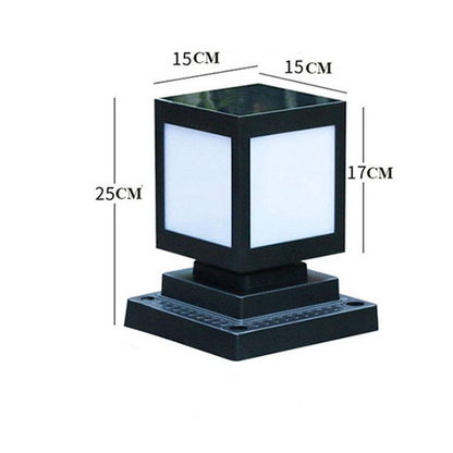 Solar-powered LED garden lamp in square design – modern outdoor lighting for paths and terrace