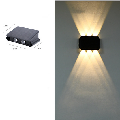Modern LED Outdoor Wall Light with Dual Lighting – Weatherproof Wall Lamp for House Facade and Garden