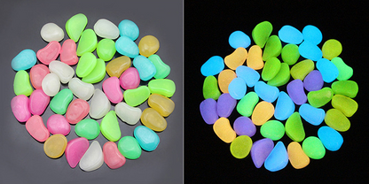Glow-in-the-Dark Garden Stones – Phosphorescent Pebbles for Decoration in Various Colors