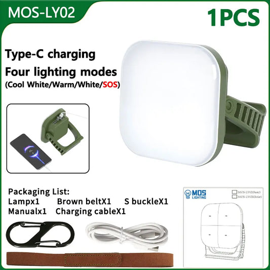 80W LED Solar Camping Lamp with Magnet and Zoom Function – Rechargeable and Practical