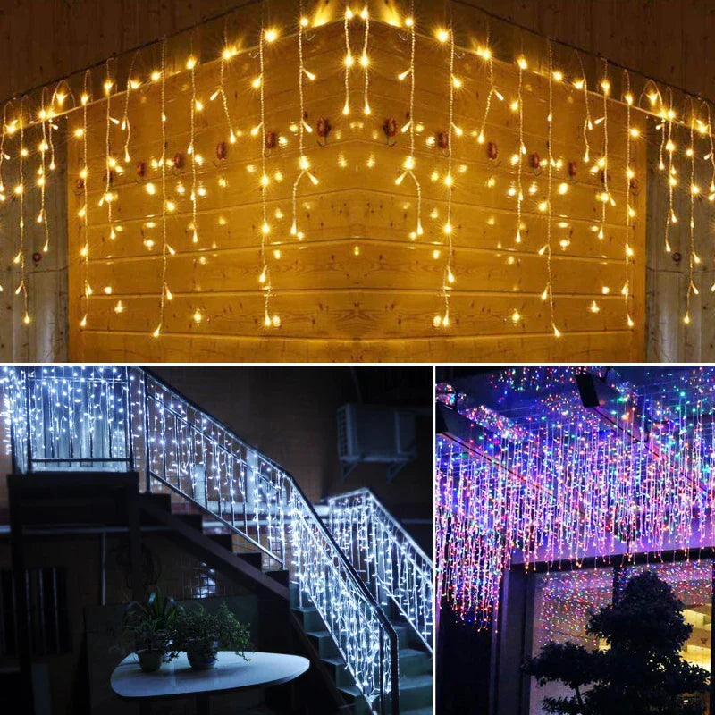 Atmospheric Icicle String Lights with Color Change and Remote Control