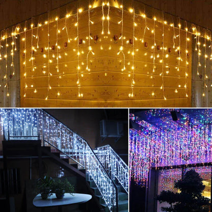 Atmospheric Icicle String Lights with Color Change and Remote Control