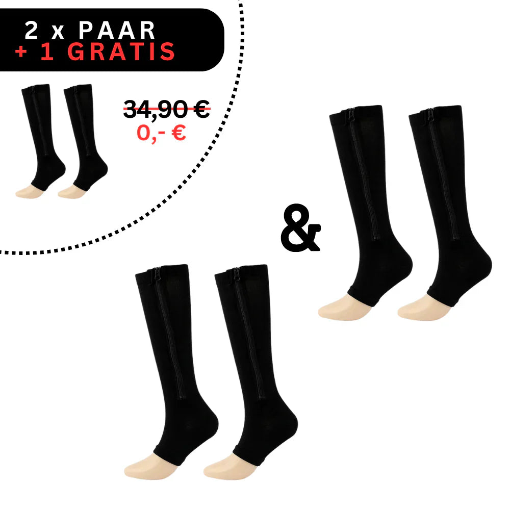 Compression Socks with Zipper for Comfortable Wear