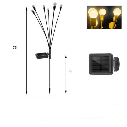 Solar Garden Lights with Flexible LED Balls – Waterproof Decorative Lights for Flower Beds and Paths in Outdoor Areas