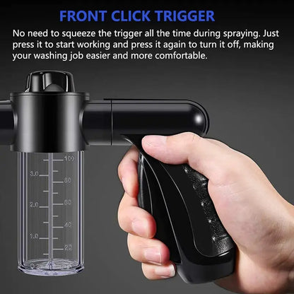 Multifunctional car wash spray gun with microfiber attachment – spray gun for thorough vehicle cleaning