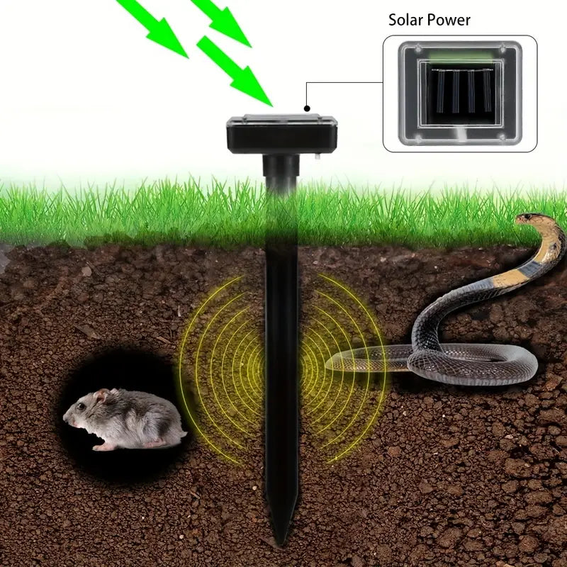 Solar-Powered Ultrasonic Snake and Pest Repeller – Effective Device for the Garden