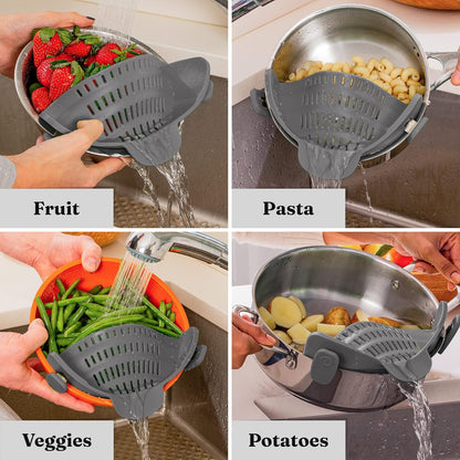 Heat-Resistant Silicone Strainer for Easy Food Draining
