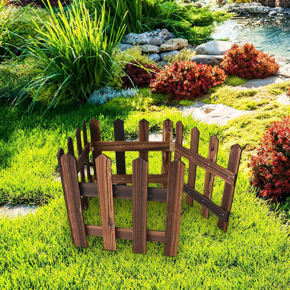 Decorative Wooden Garden Fence for Beds and Outdoor Areas – Stylish Border for Garden and Landscape