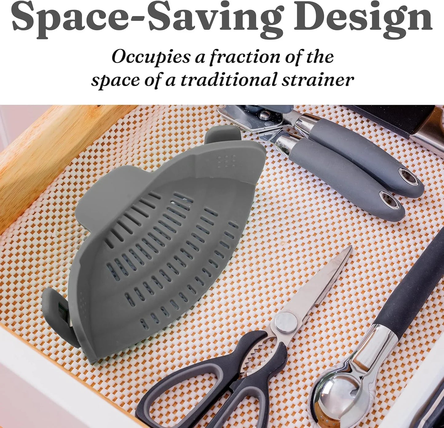 Heat-Resistant Silicone Strainer for Easy Food Draining