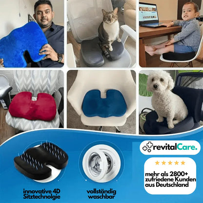 Ergonomic 4D Seat Cushion with Orthopedic Support for Maximum Comfort