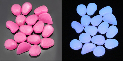 Glow-in-the-Dark Garden Stones – Phosphorescent Pebbles for Decoration in Various Colors