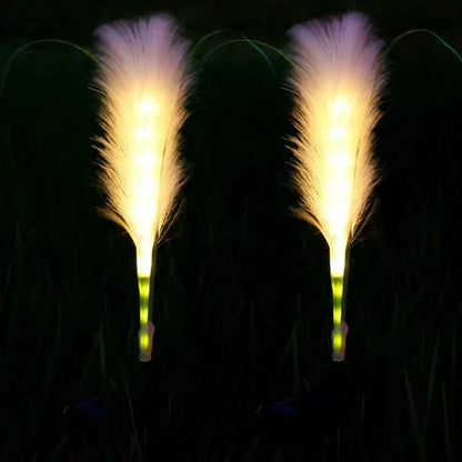 Decorative Rattan Garden Lighting – Solar Lamp in Grass Design for Outdoor Use