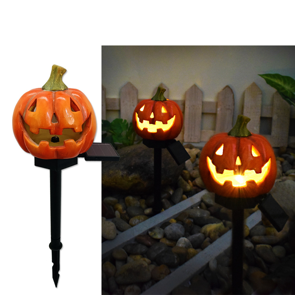 Halloween Solar Lights with Pumpkin and Witch Motifs – Decorative LED Outdoor Lighting for Garden and Patio