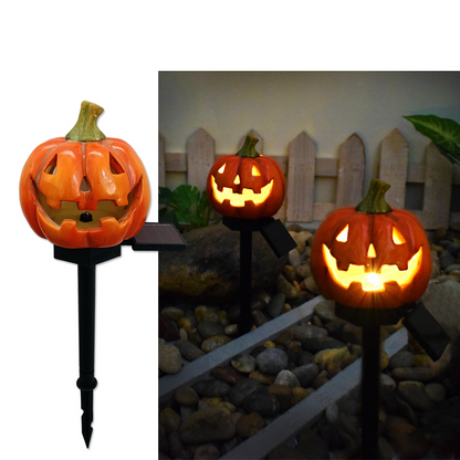 Halloween Solar Lights with Pumpkin and Witch Motifs – Decorative LED Outdoor Lighting for Garden and Patio