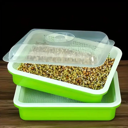 Double-Layer Seed Germination Trays with Lid – Efficient Seed Starting Tray for Optimal Seed Germination