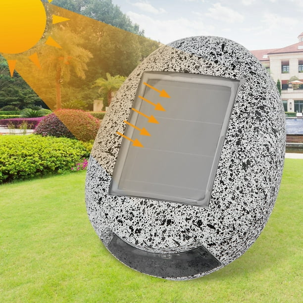 Weatherproof Solar LED Stone Light for Garden Paths – Energy-Efficient Outdoor Lighting in Natural Stone Style