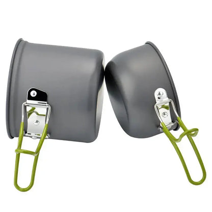 Camping Cookware Set with Pan, Pot, Cutlery, and Storage Bag