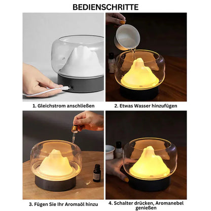 Elegant Ultrasonic Humidifier with LED – Aroma Diffuser for Pleasant Indoor Air